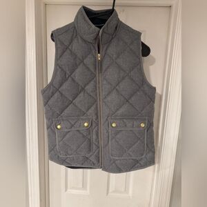 J.Crew Gray Quilted Vest